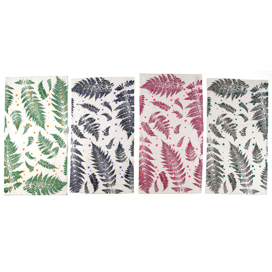 Fern Print Linen Kitchen Towel