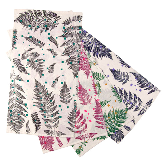 Fern Print Linen Kitchen Towel