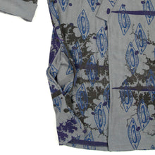 Load image into Gallery viewer, Grey Jersey Knit Kimono Style Wrap with Black Mandelbrot