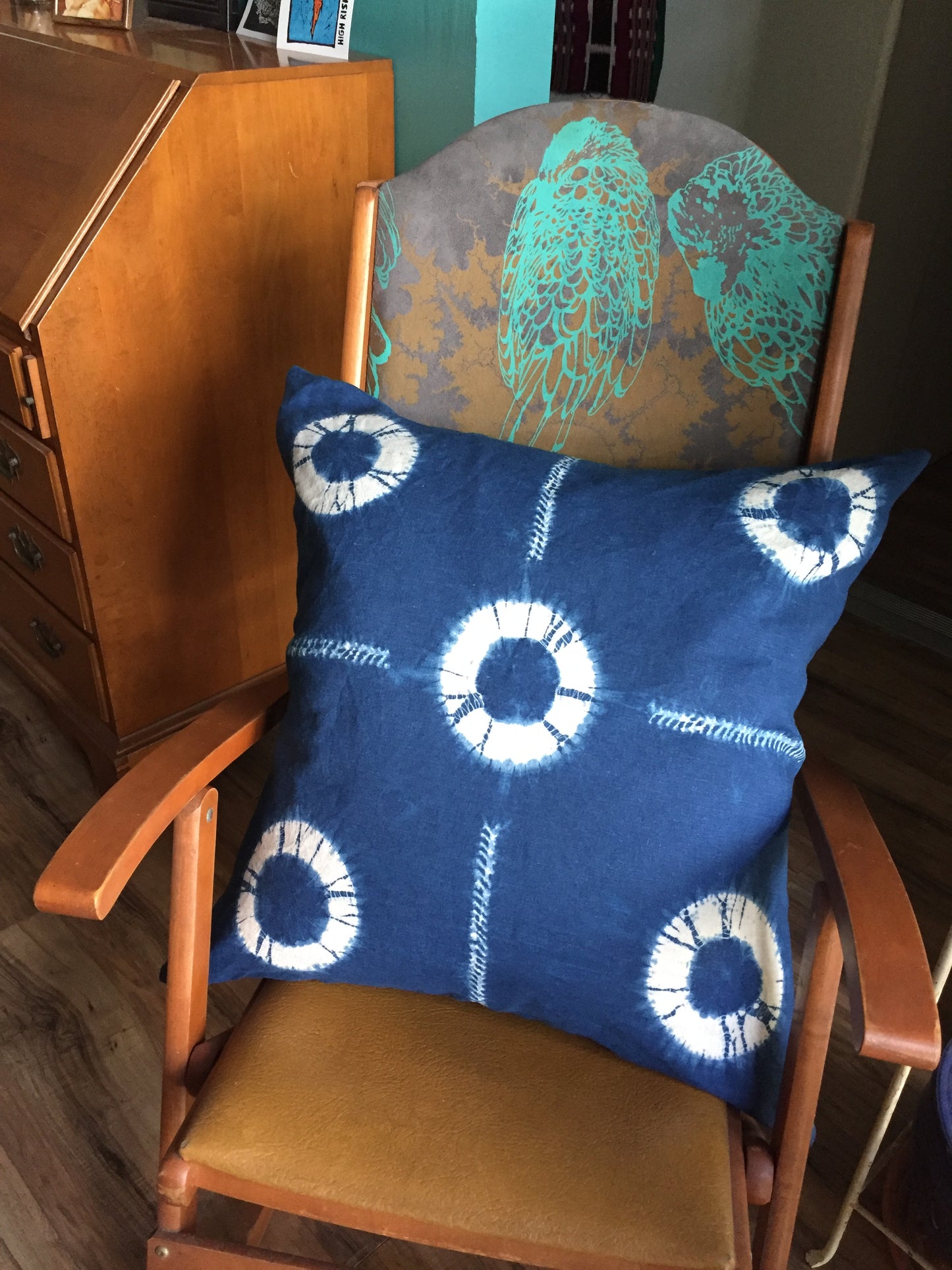 Indigo Dyed Linen Throws Pillow Covers
