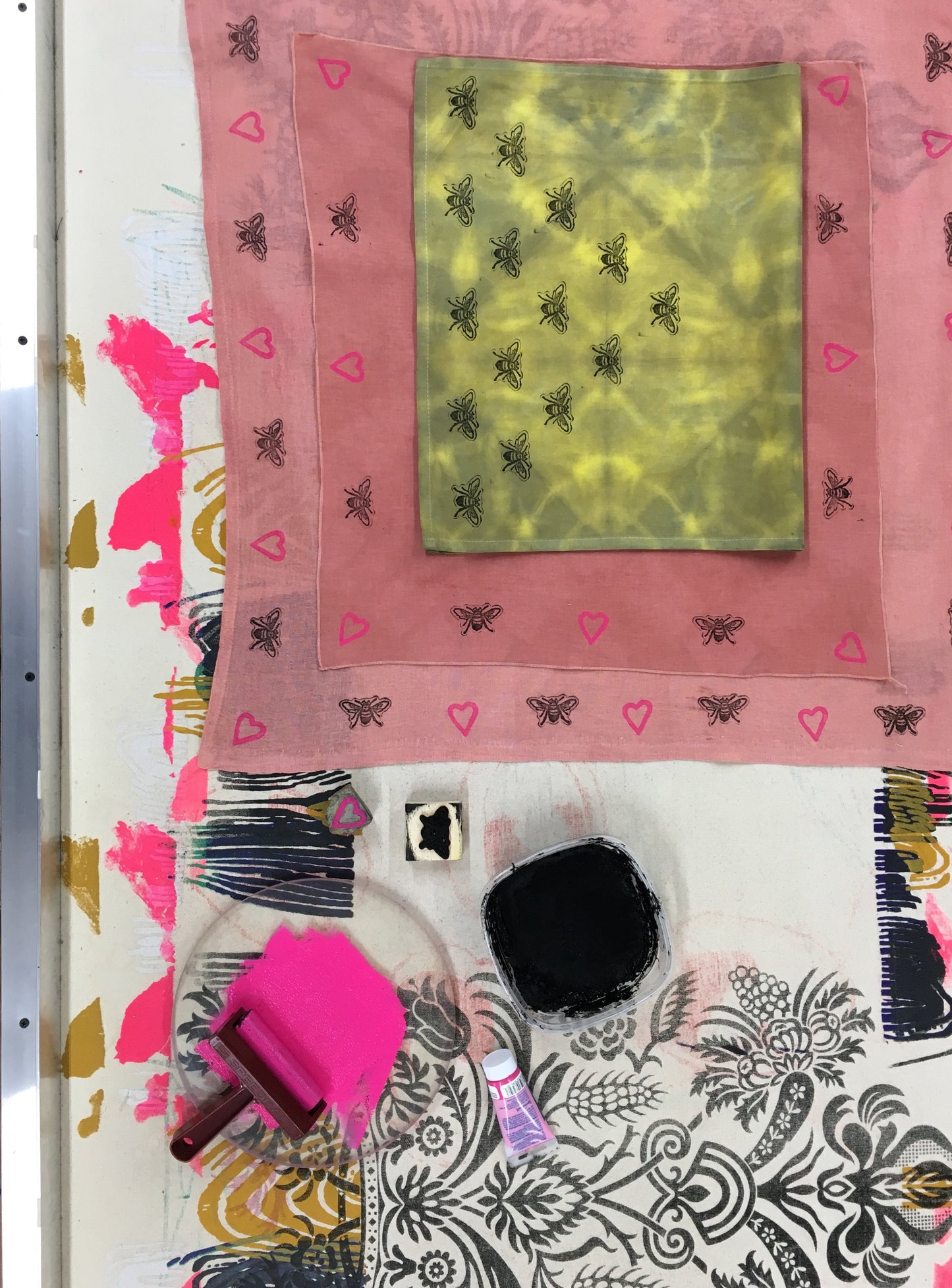 Extended Blockprinting on Textiles Workshop