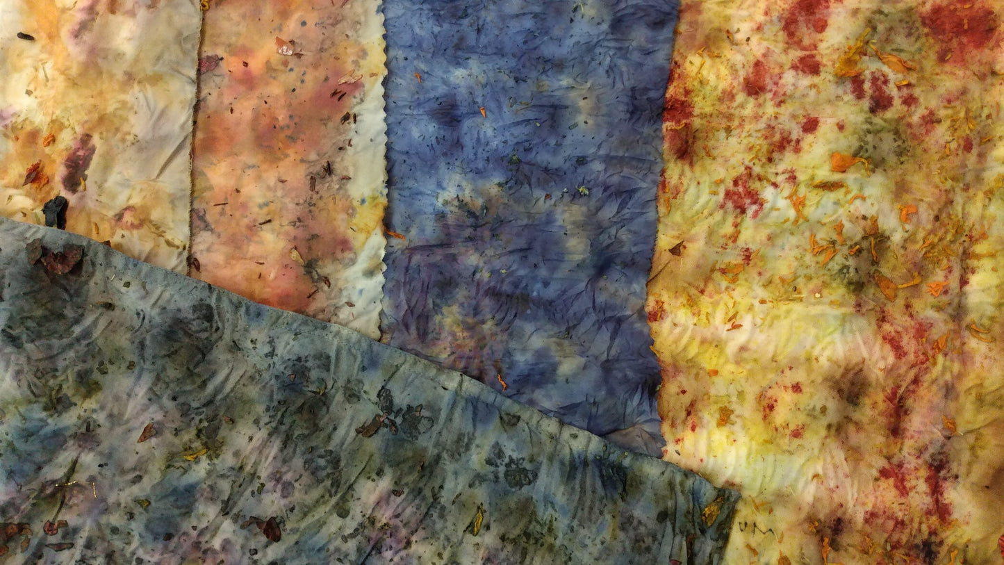 Eco Print, Bundle, Blanket Dyeing and Hammering Flowers // Full Day