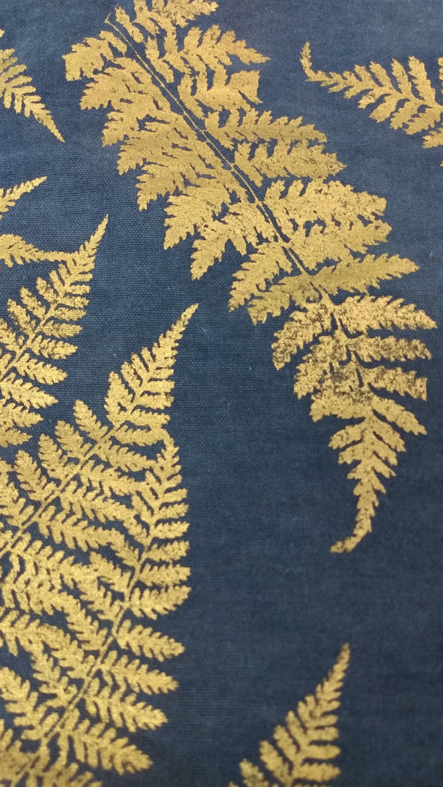 Indigo Dyed cotton Fern printed Bandana Scarves