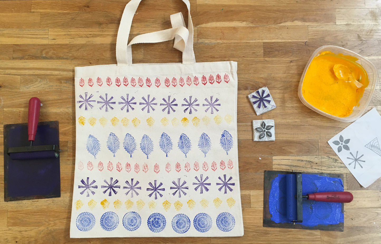 Blockprinting on Textiles Workshop