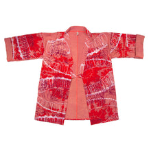 Load image into Gallery viewer, Orange Jersey Knit Kimono Style Wrap with Ibex Horn