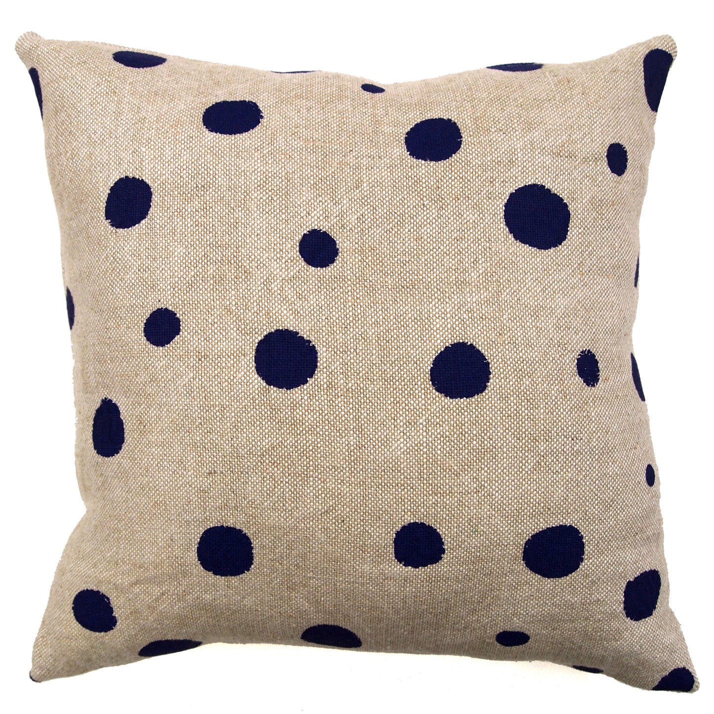 Polka Dot Basketweave Heavy Linen Throws Pillows
