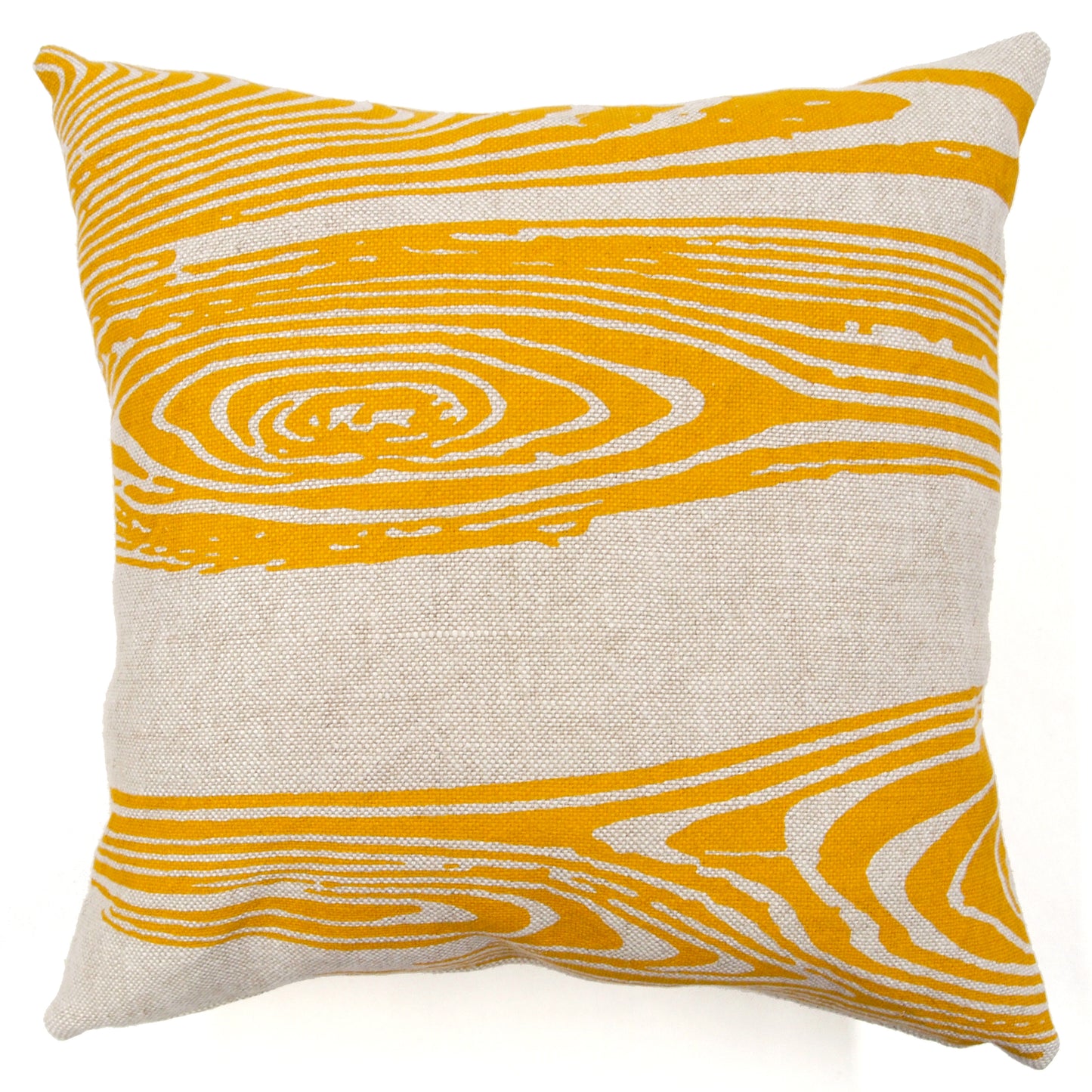 Woodgrain Printed Basketweave Heavy Linen Throw Pillows