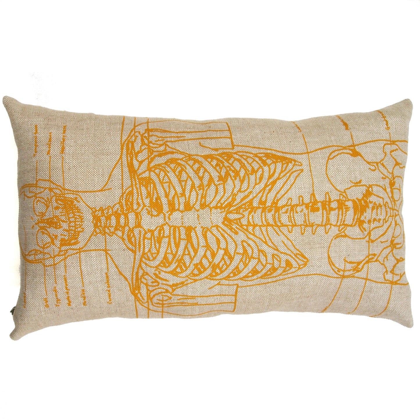 Skeleton Basketweave Heavy Linen Throw Pillows