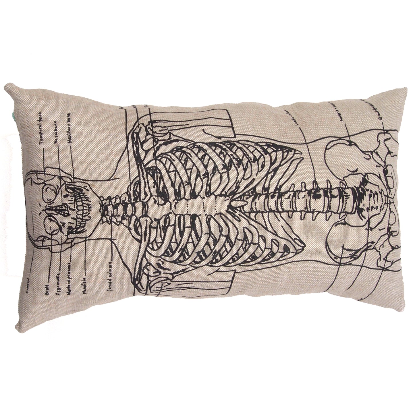 Skeleton Basketweave Heavy Linen Throw Pillows