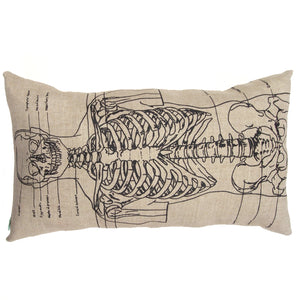 Skeleton Basketweave Heavy Linen Throw Pillows