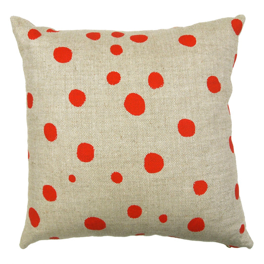 Polka Dot Basketweave Heavy Linen Throws Pillows