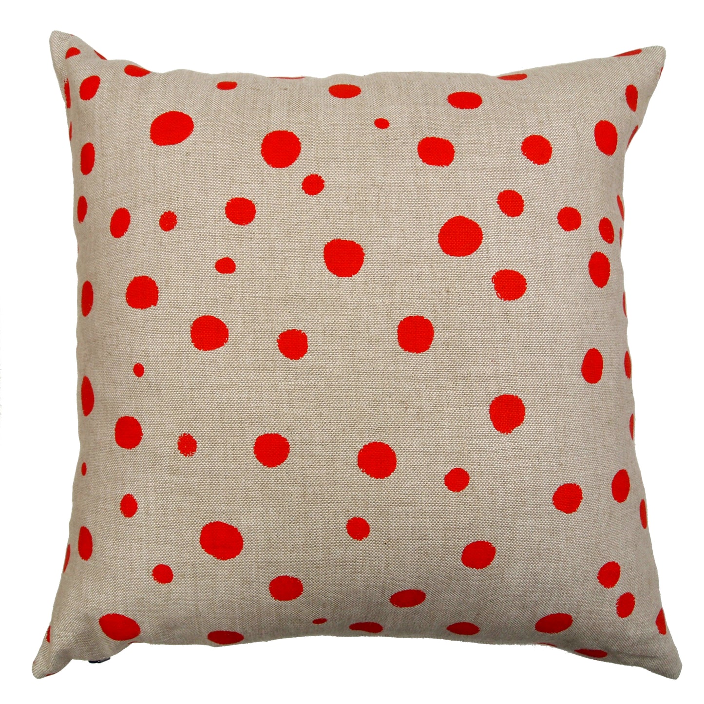 Polka Dot Basketweave Heavy Linen Throws Pillows