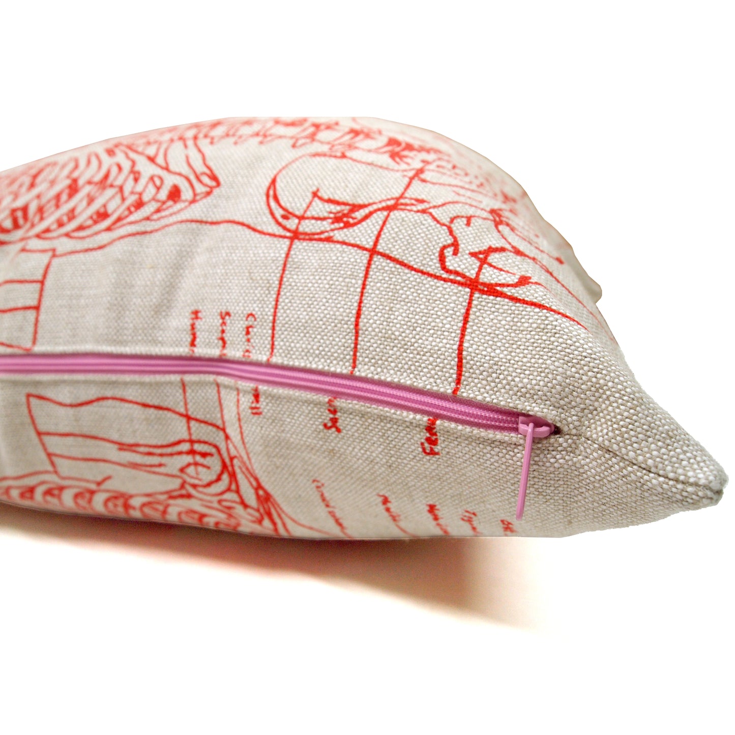 Skeleton Basketweave Heavy Linen Throw Pillows