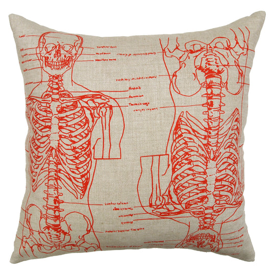 Skeleton Basketweave Heavy Linen Throw Pillows