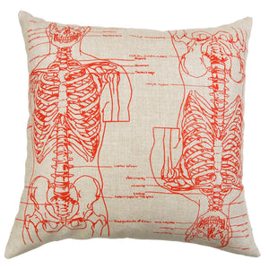 Skeleton Basketweave Heavy Linen Throw Pillows