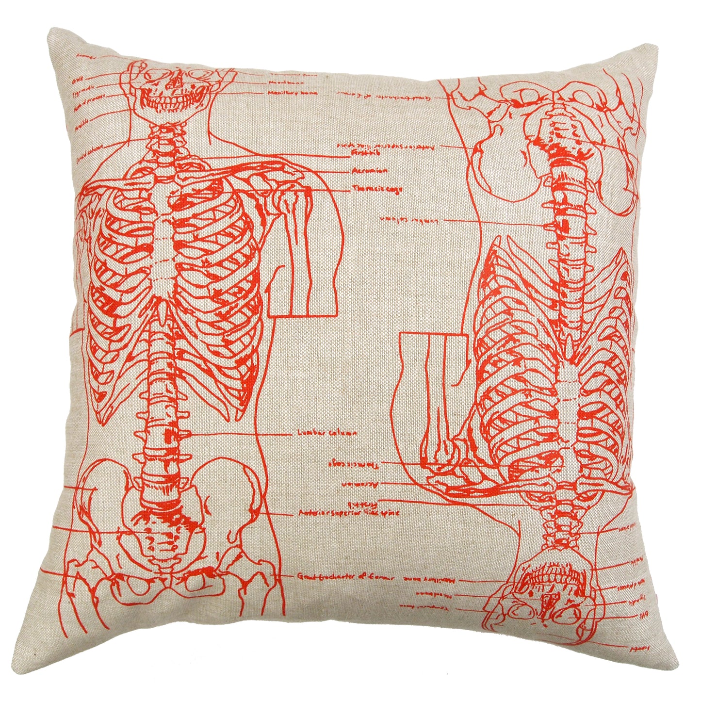 Custom Printed and Made Silkscreened Basketweave Linen Pillows