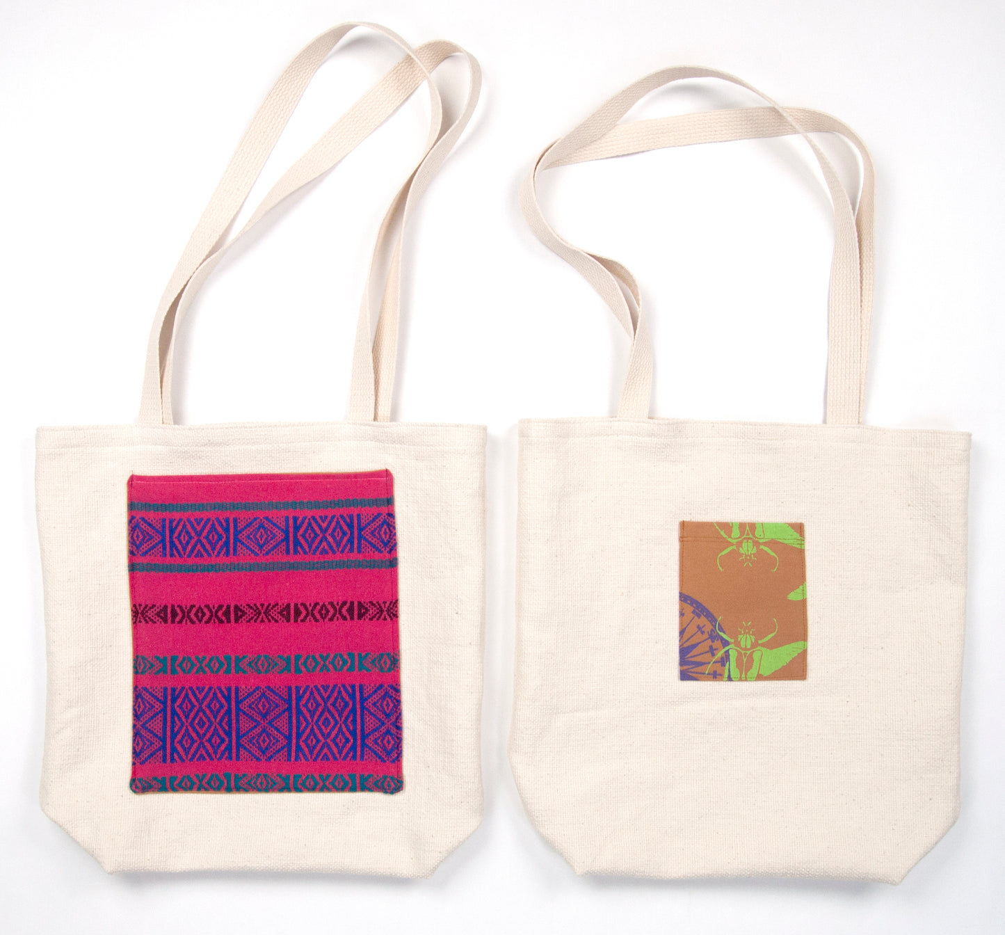 Basketweave Tote with Guatemalan and BTJ Pockets