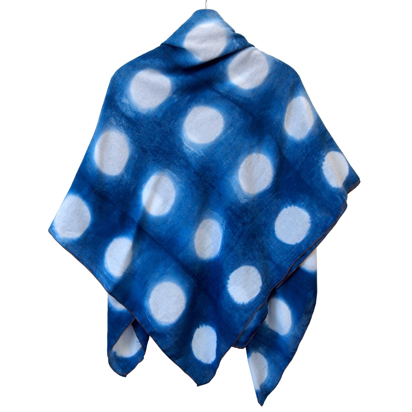 Large Shibori Indigo Bamboo Scarves