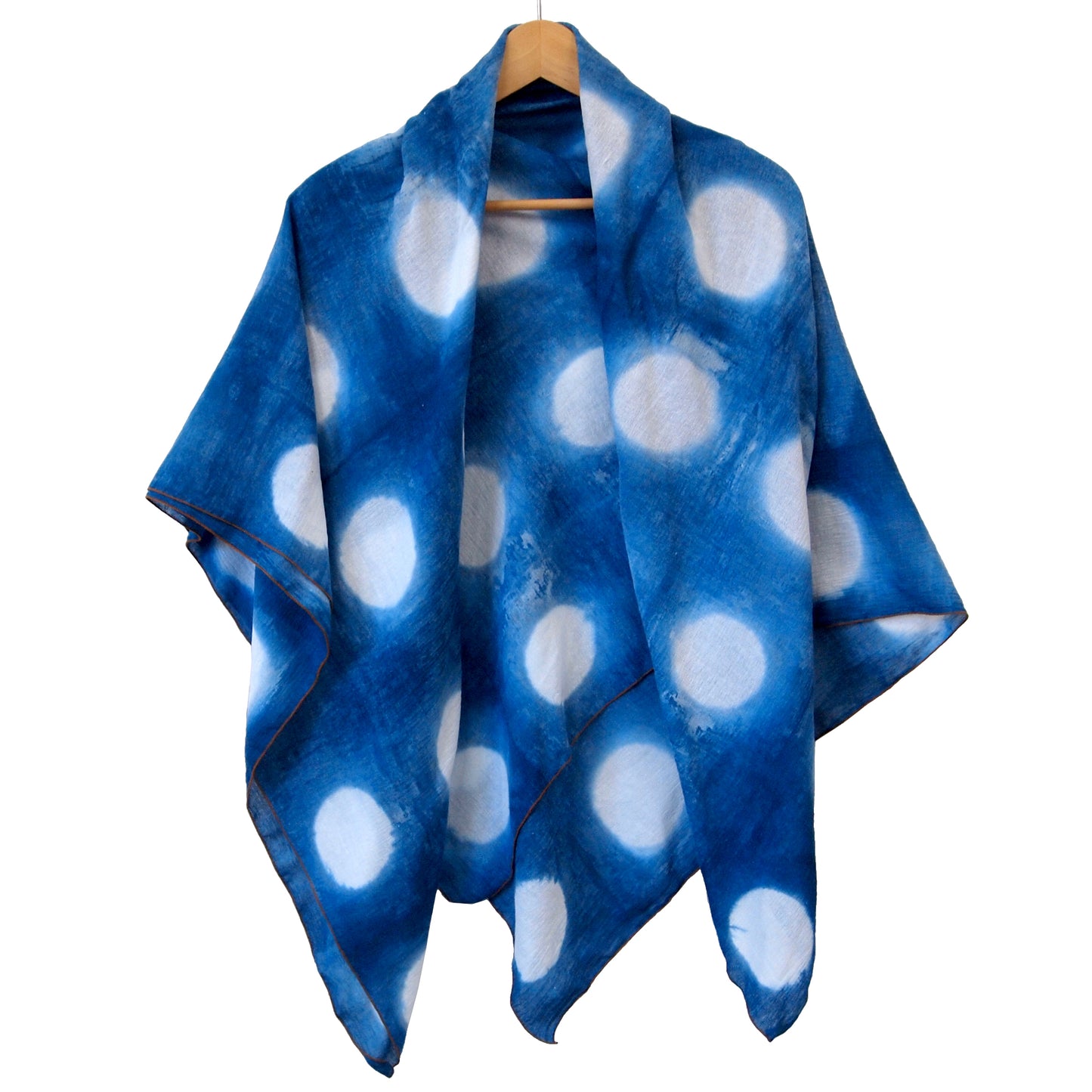 Large Shibori Indigo Bamboo Scarves