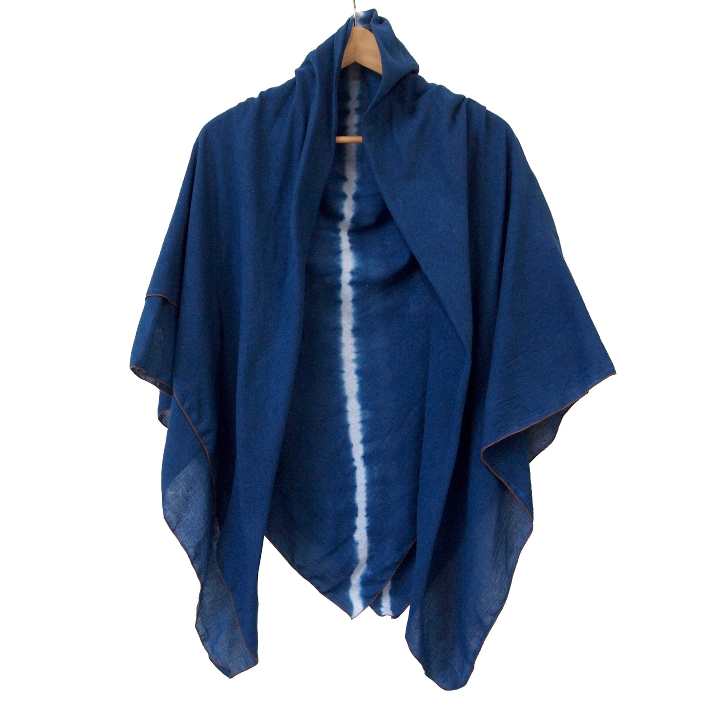 Large Shibori Indigo Bamboo Scarves
