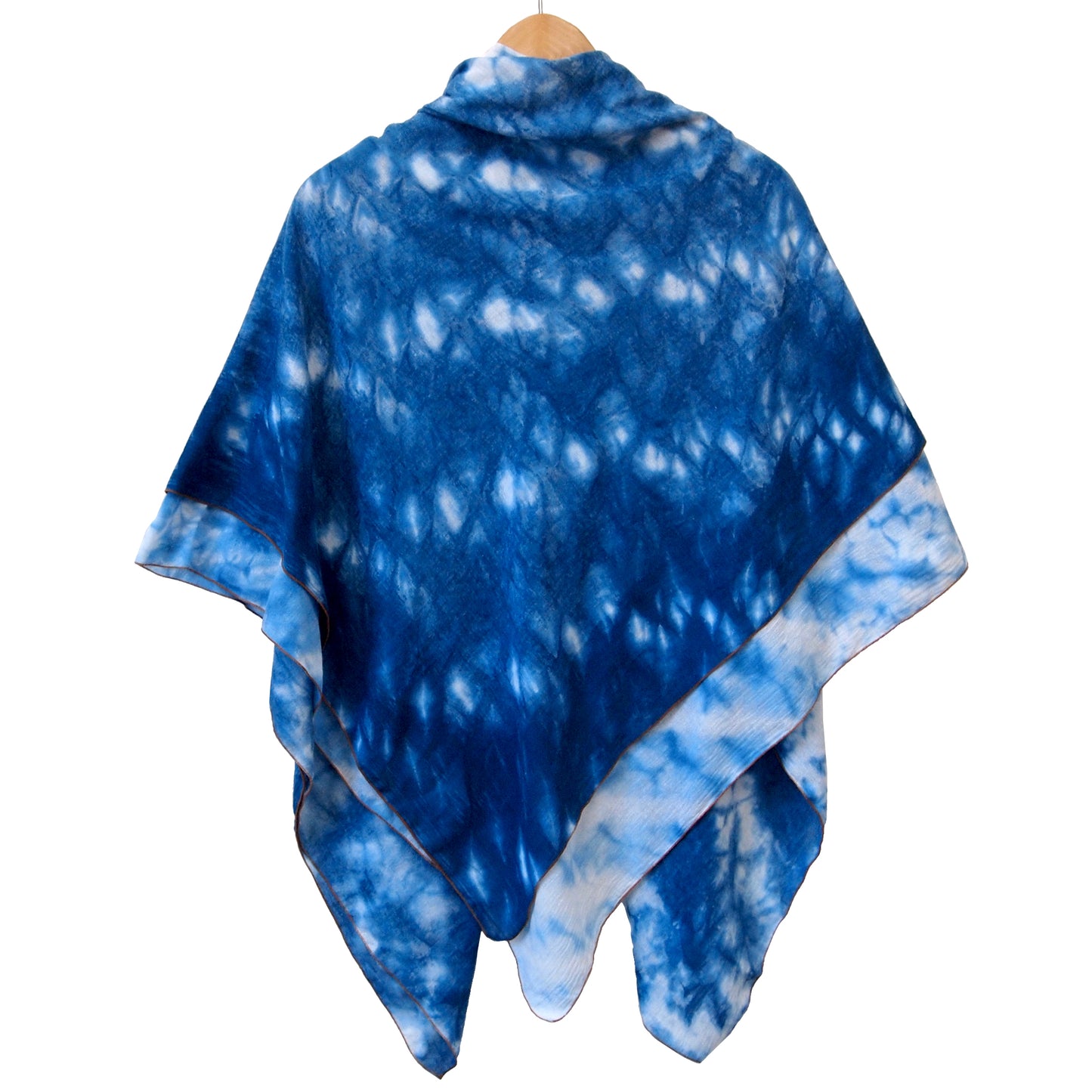 Large Shibori Indigo Bamboo Scarves