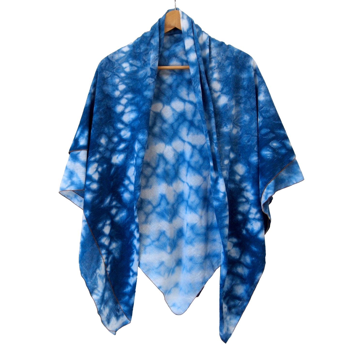 Large Shibori Indigo Bamboo Scarves