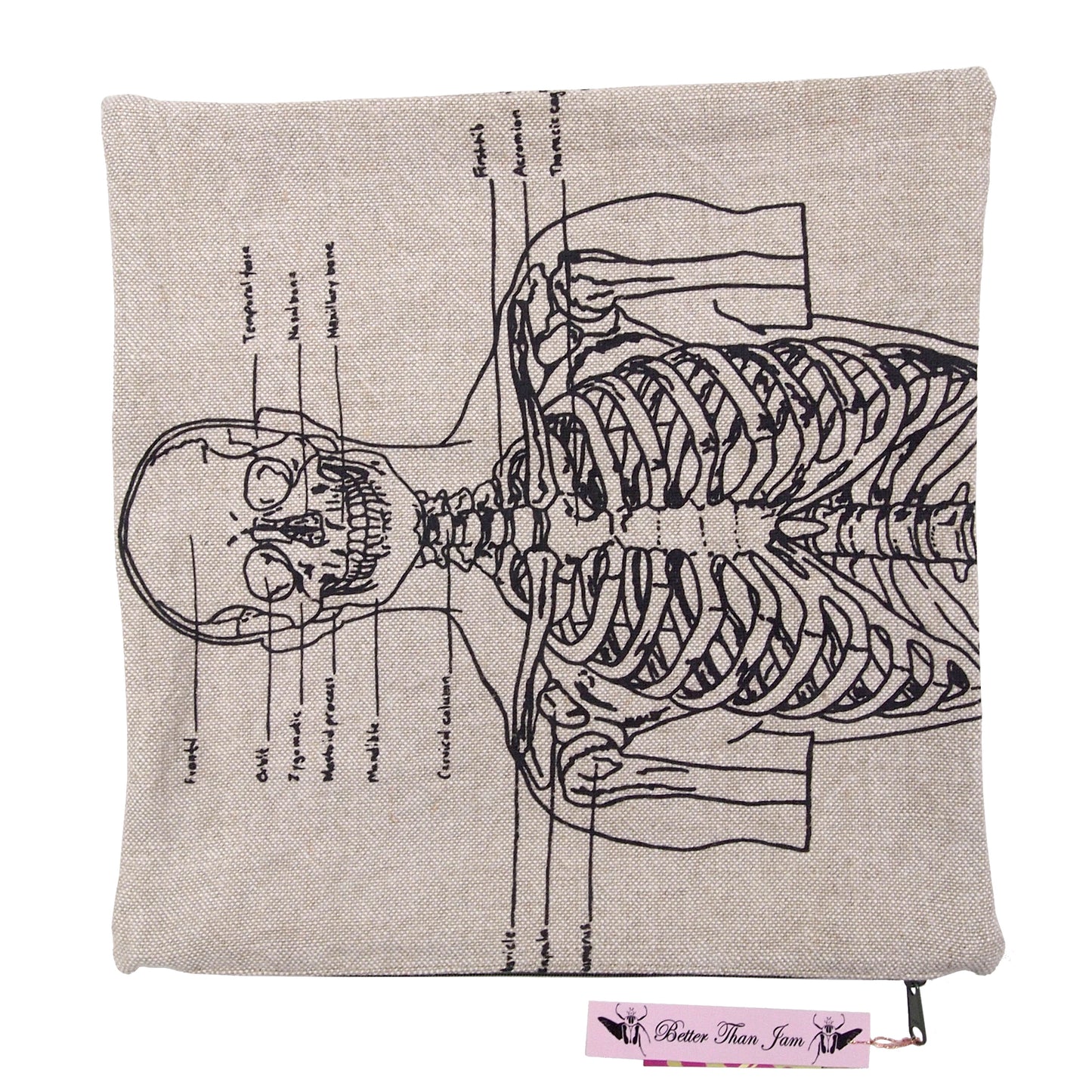 Skeleton Basketweave Heavy Linen Throw Pillows