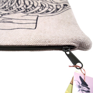 Skeleton Basketweave Heavy Linen Throw Pillows