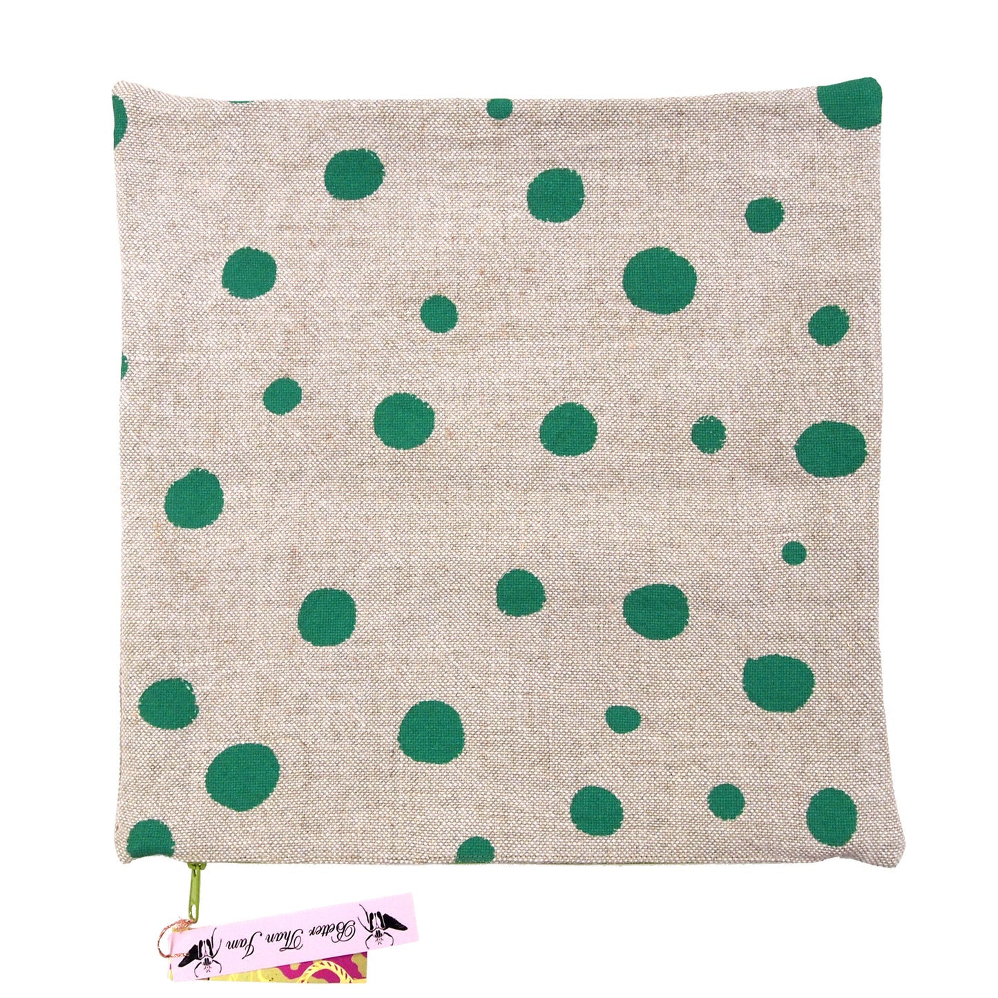 Polka Dot Basketweave Heavy Linen Throws Pillows