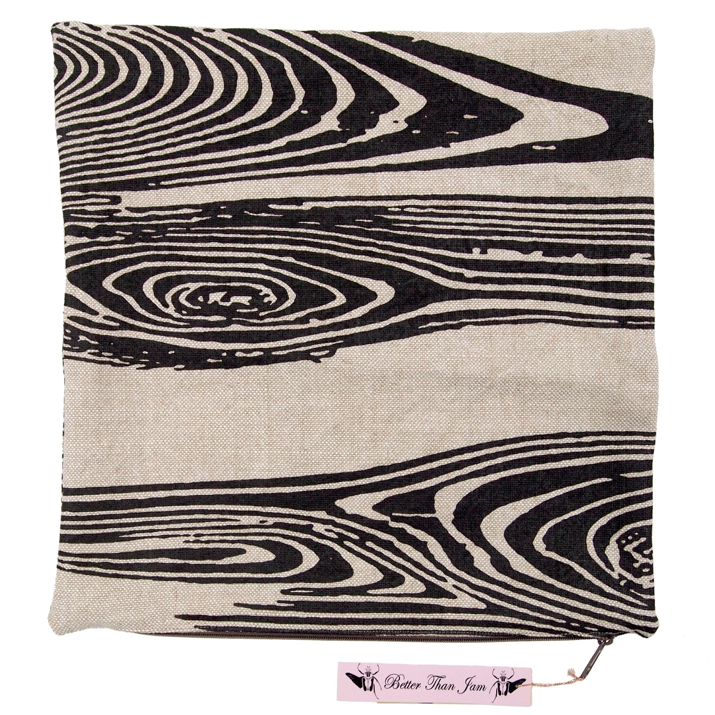 Woodgrain Printed Basketweave Heavy Linen Throw Pillows