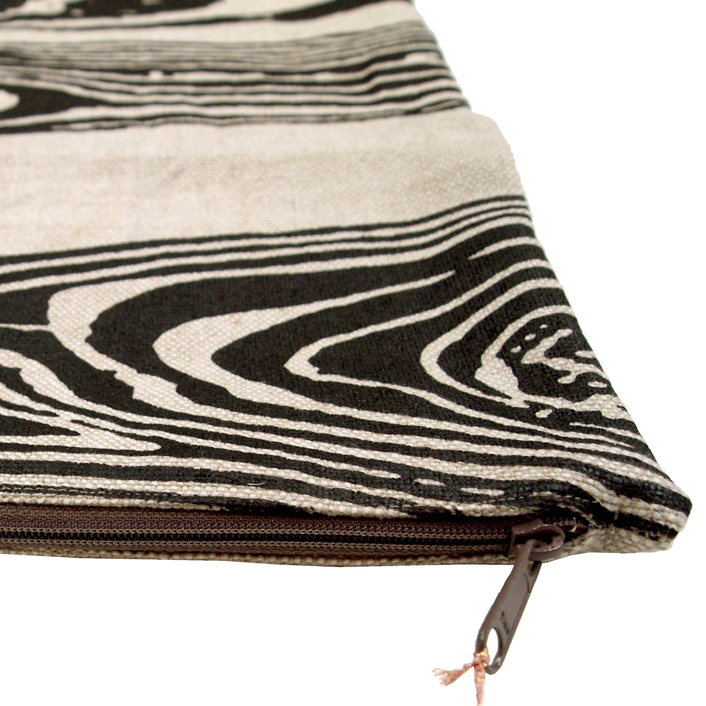 Woodgrain Printed Basketweave Heavy Linen Throw Pillows