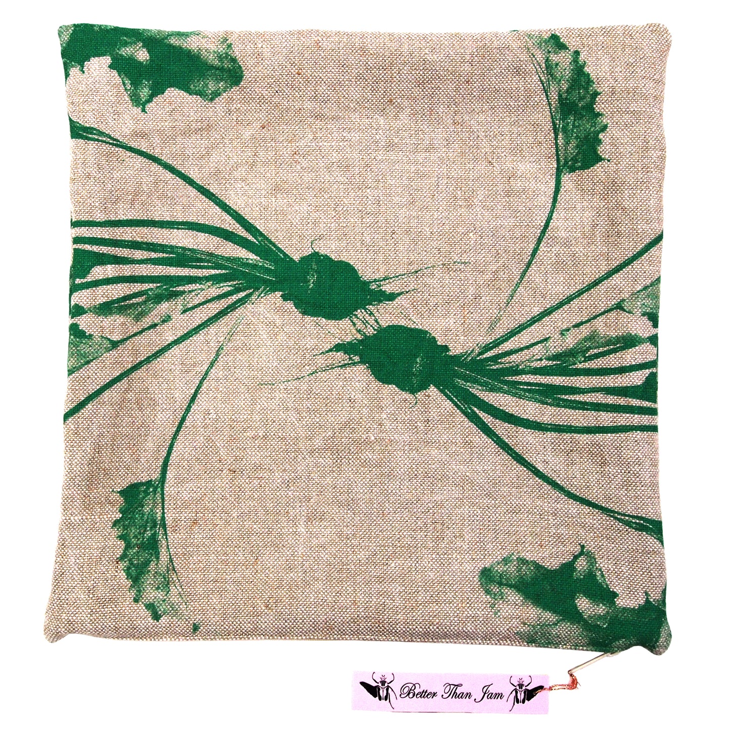 Dancing Beets Print Heavy Basketweave Linen Pillows