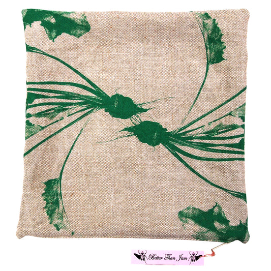 Dancing Beets Print Heavy Basketweave Linen Pillows