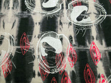 Load image into Gallery viewer, Black Linen Anti Shibori Dyed Printed with Almond Shells and Chestnuts