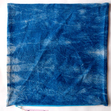 Load image into Gallery viewer, 1/2 + 1/2 Red Polka Dots / Indigo Basketweave Heavy Linen Throws Pillow