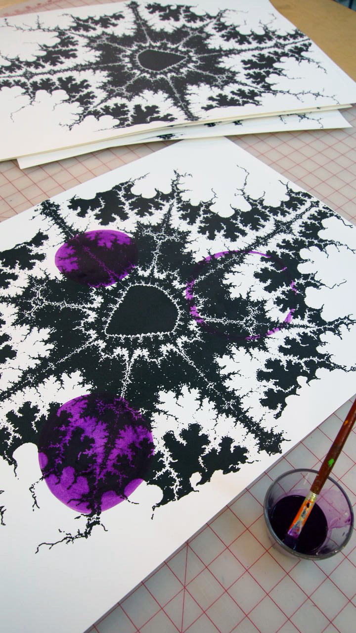 Silver Skeleton with Ochre Screenprint on Paper 18" x 24"