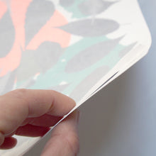 Load image into Gallery viewer, Metallic Silver Fern with Navy and Teal Screenprint on Paper