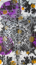 Load image into Gallery viewer, Silver Skeleton with Ochre Screenprint on Paper 18&quot; x 24&quot;