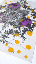 Load image into Gallery viewer, Silver Skeleton with Ochre Screenprint on Paper 18&quot; x 24&quot;