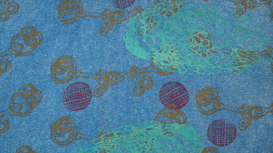 Hemp Fleece Cowl // Pink Polka Dots Etc on Indigo Dyed