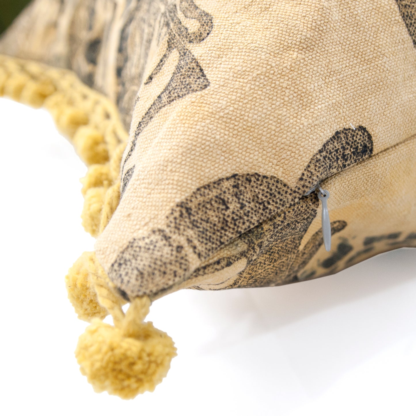 Olive Linen AntiDyed Shibori Blockprinted Throw Pillows