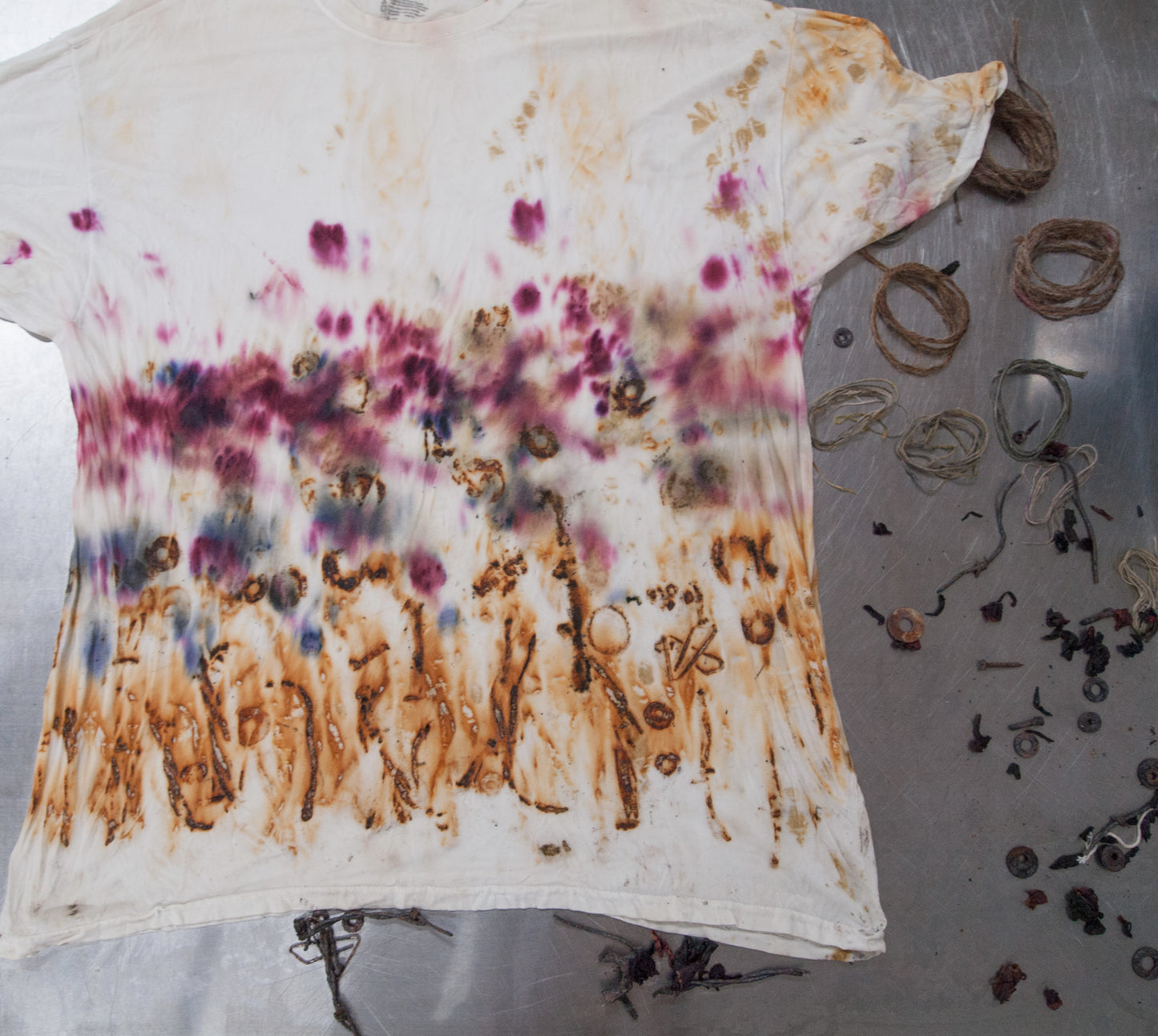 Bundle Dyeing with Floral, Fauna, Food, and Rust