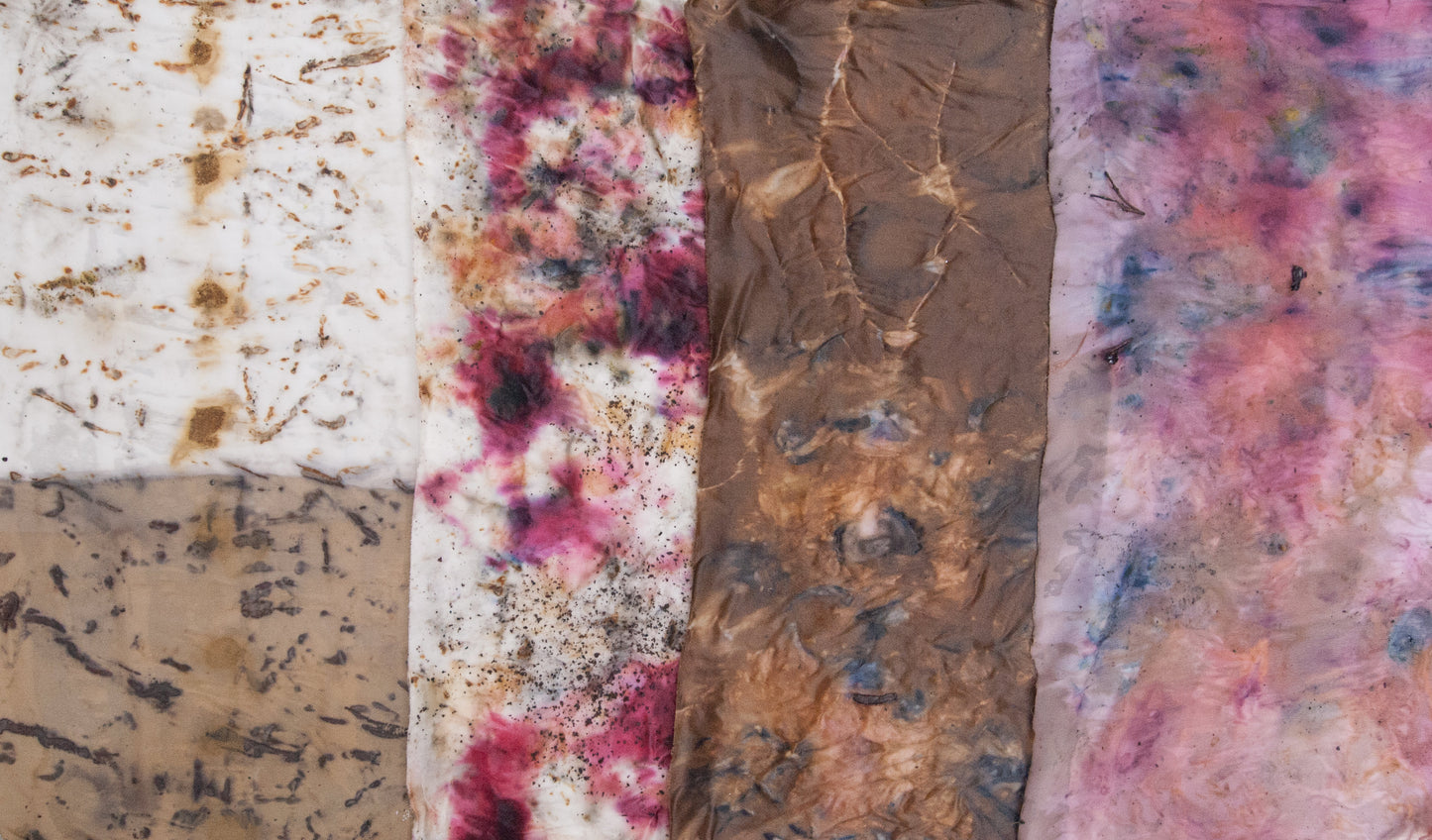 Bundle Dyeing with Floral, Fauna, Food, and Rust