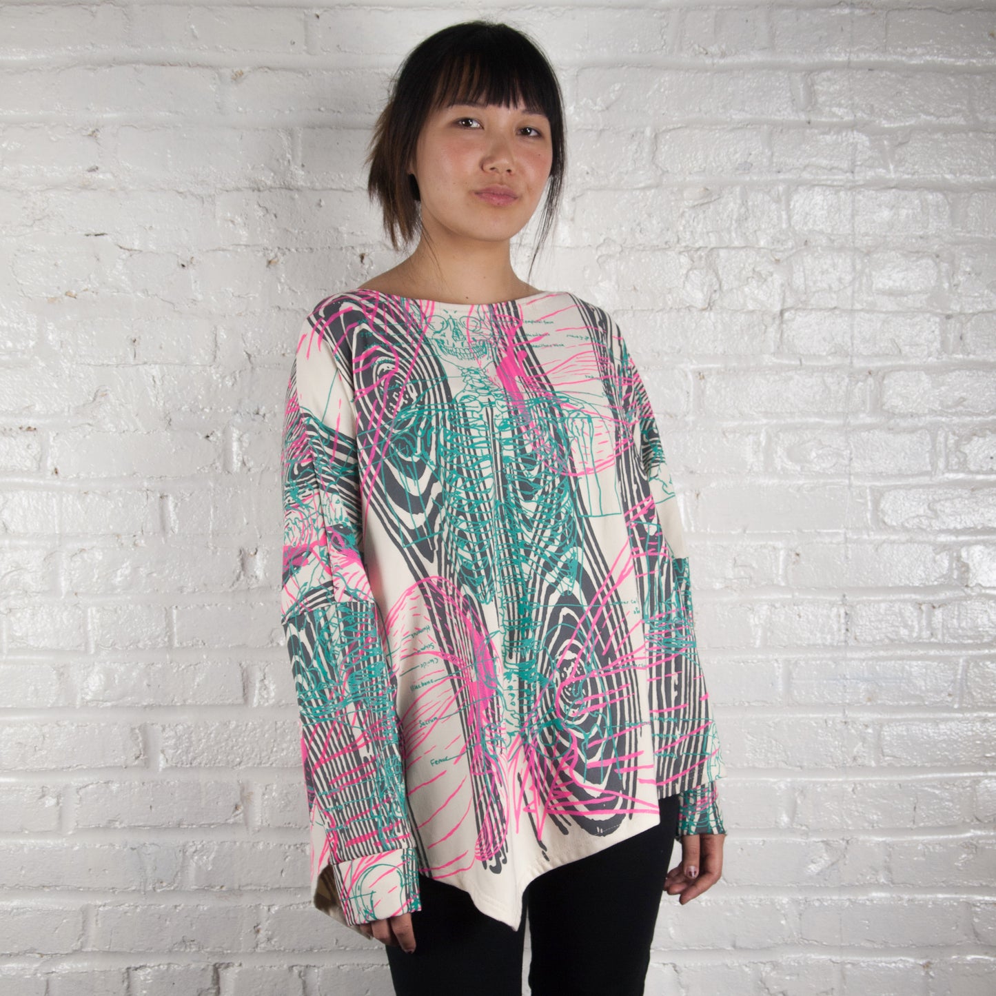 Custom Long Sleeve Asymmetrical Sweatshirt