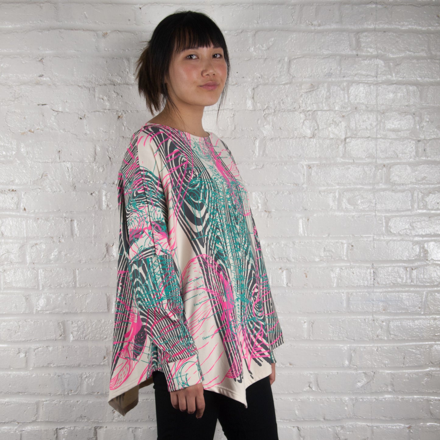 Custom Long Sleeve Asymmetrical Sweatshirt