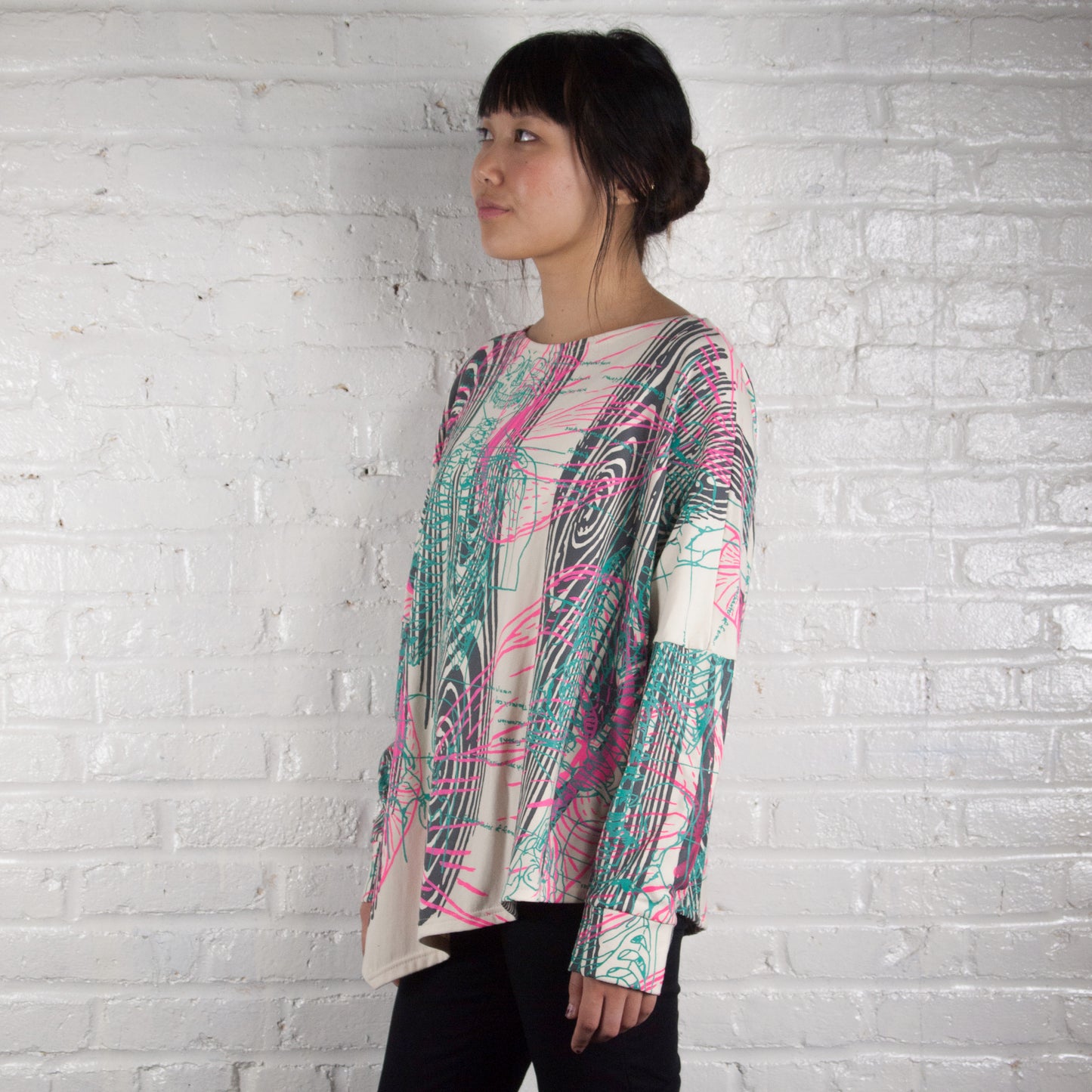 Custom Long Sleeve Asymmetrical Sweatshirt