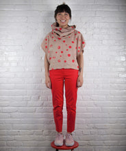 Load image into Gallery viewer, Printed Cream Custom High Neck Cozy Top