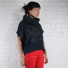 Load image into Gallery viewer, Hemp Fleece Cowl // Pink Polka Dots Etc on Gold Yellow
