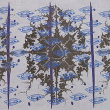 Load image into Gallery viewer, Grey Jersey Knit Kimono Style Wrap with Black Mandelbrot