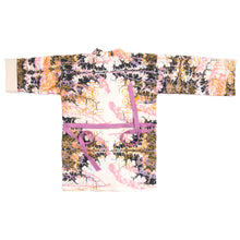 Load image into Gallery viewer, White Linen Cotton Kimono Style Wrap with Mandelbrot Fractals
